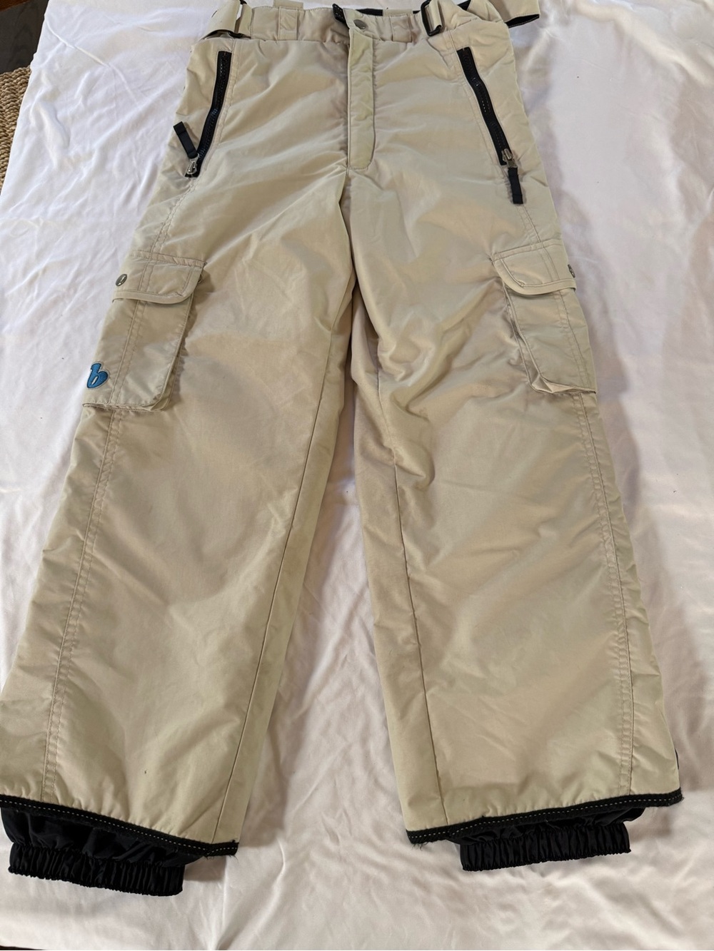 Burton Backhill Core Kids Ski Snowboard Pants L 10–11 Beige Cargo